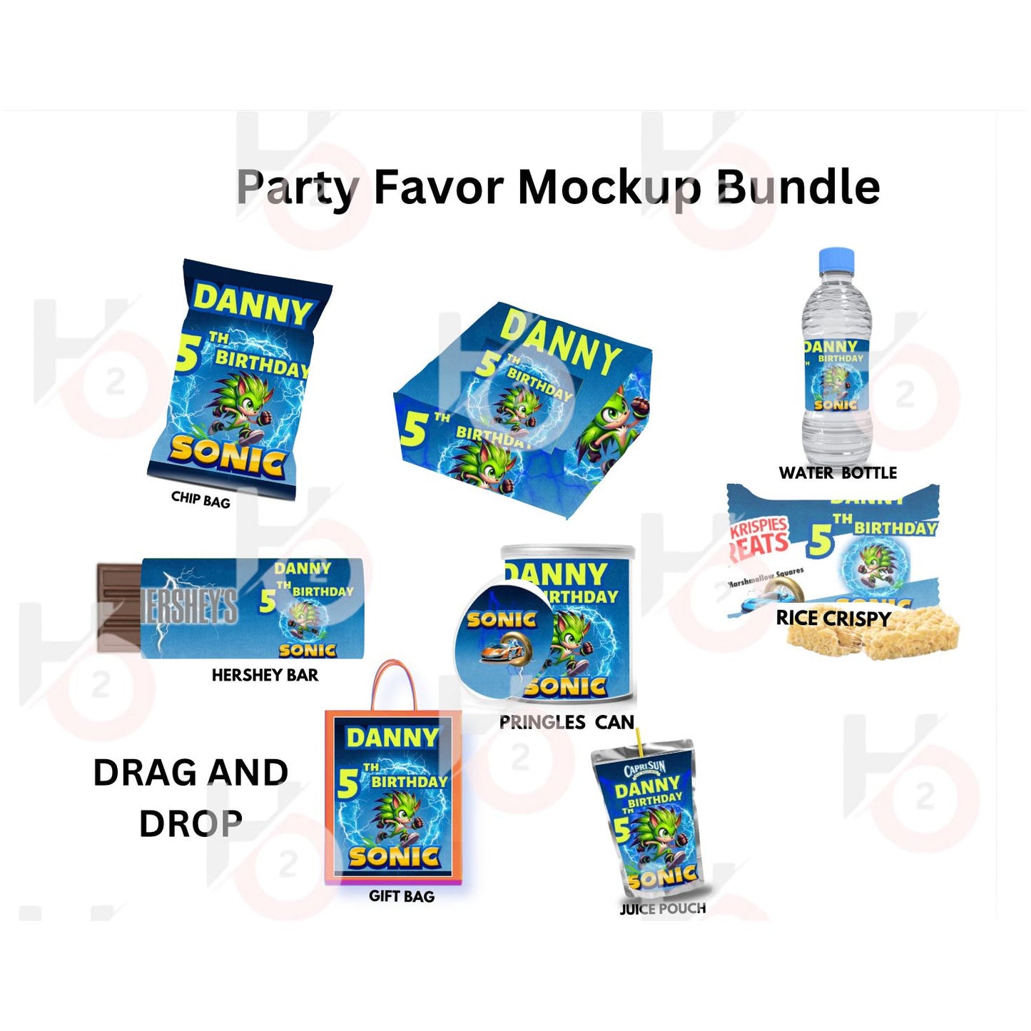 Sonic themed Party Favors